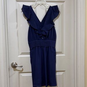 Elegant Dark Purple Ruffle Dress